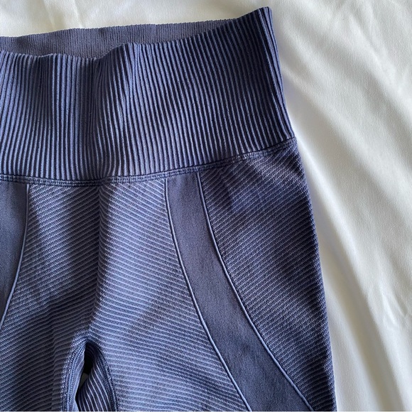 Seamless Quarter Zip Rib-Panelled Top and Pants Set - Picture 10 of 15